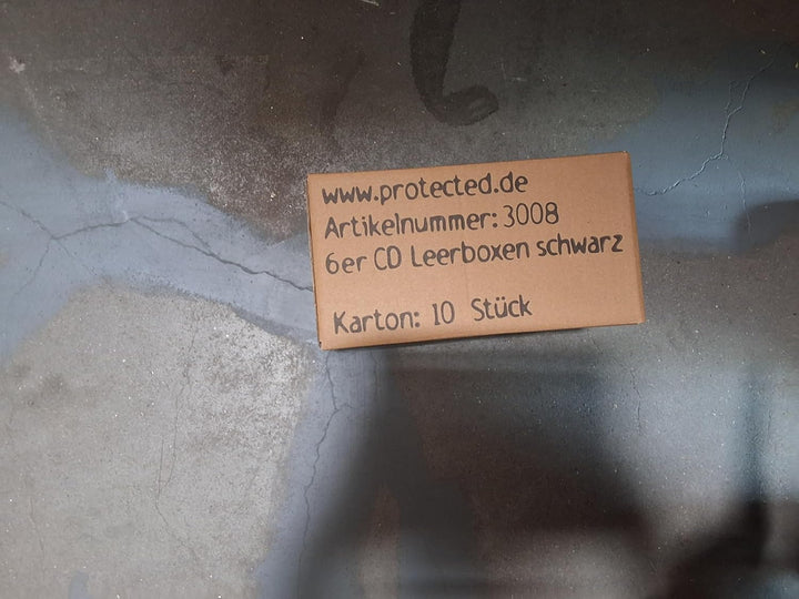 Protected 6er CD Leerkassette (Dick) schwarz (10 Stück)