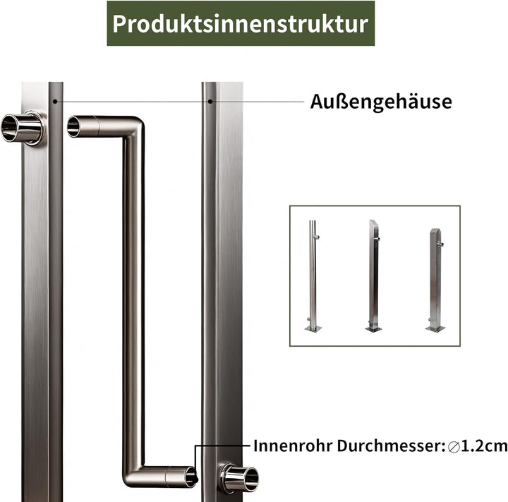 Köhko Wassersäule 650 mm aus Edelstahl V2A Wasserzapfstelle Gartenzapfstelle 45023-065 45023-065 Ede
