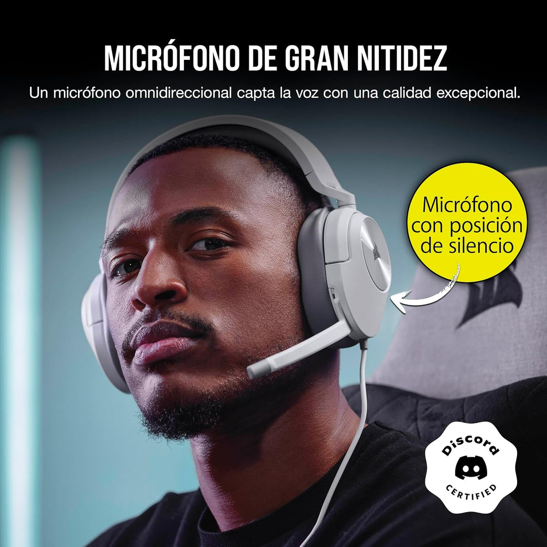 Corsair HS55 Stereo Gaming Headset White HS55 STEREO Weiss, HS55 STEREO Weiss