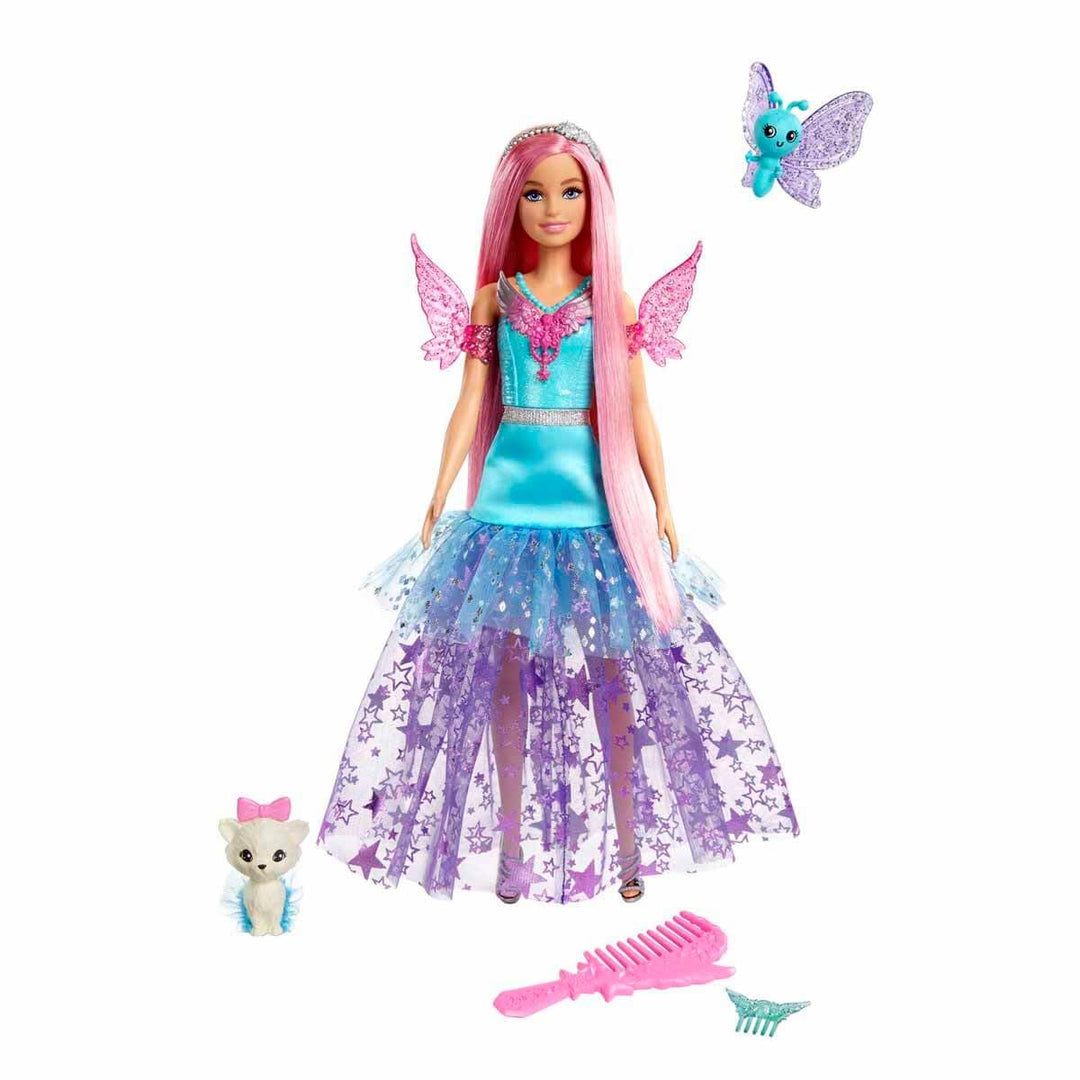 Barbie Ein Verborgener Zauber Puppe - Langhaarige Malibu Roberts Puppe mit schimmerndem Kleid, Zubeh
