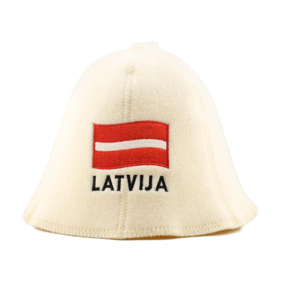 Saunahut für Damen und Herren aus Filz - Latvia – Grau Saunahut für Herren und Damen aus 100Prozent
