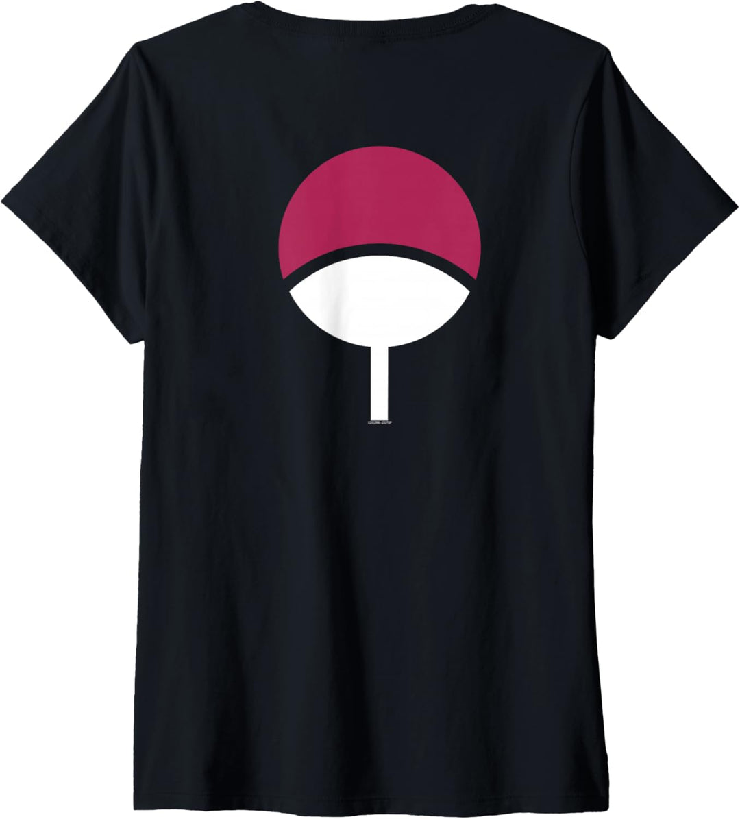 Naruto Shippuden Sasuke Symbol T-Shirt mit V-Ausschnitt