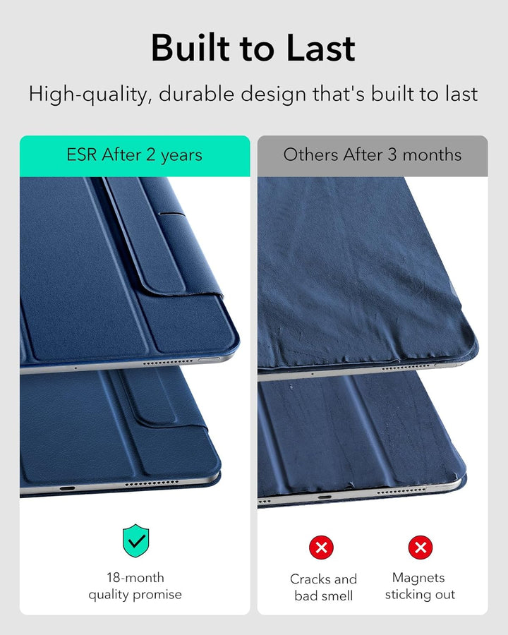 ESR für iPad Pro 13 Zoll Hülle M5/M4 (2025/2024), magnetische Befestigung, dünne Trifold Ständerhüll
