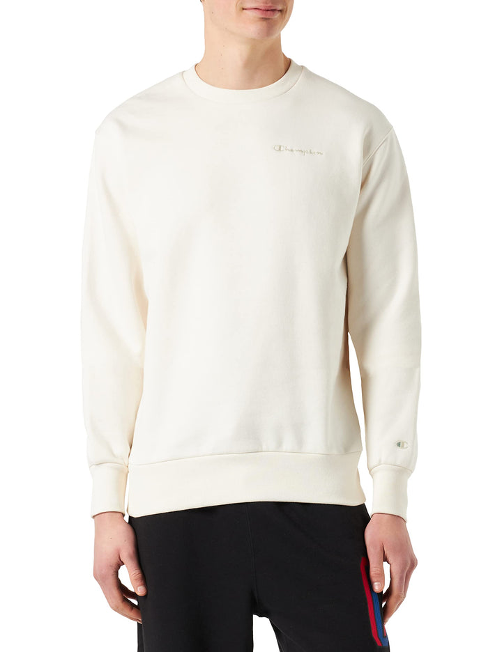 Champion Herren Eco Future Fleece Custom Fit Crewneck Hoodie, L Avorio