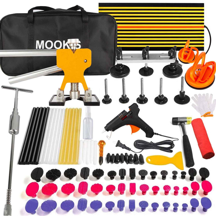 Mookis 92PCS Ausbeulwerkzeug Dellen Reparaturset Auto Dent Puller Kit, Beulen Reparaturset Auto mit