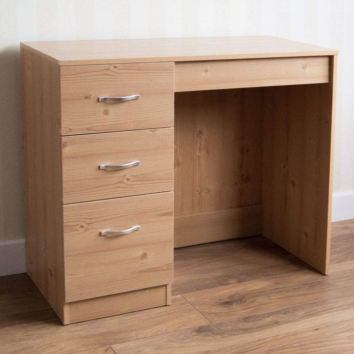 Vida Designs Riano Schminktisch aus Kiefernholz, 3 Schubladen, Schlafzimmermöbel, Kiefer, H 79 x W 9