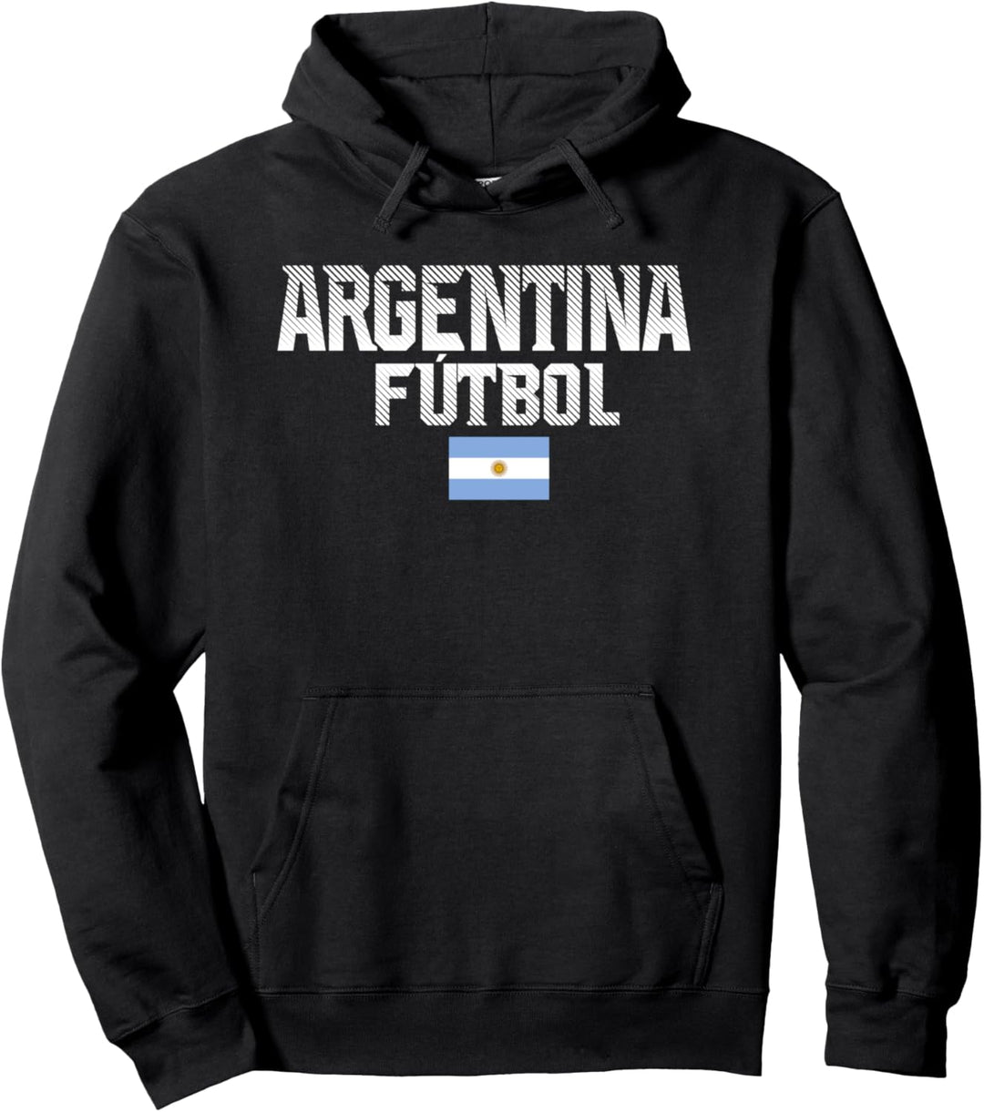 Argentina Futbol Center Flag Pullover Hoodie