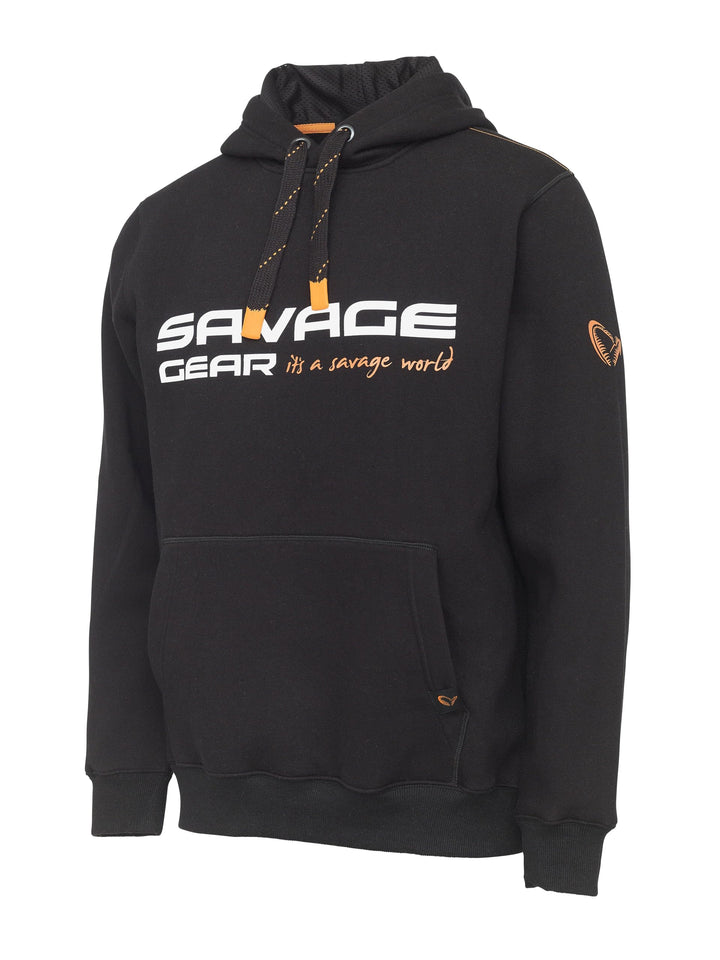 Savage Gear Cosmo Hoodie Black Ink Kapuzen-Pullover M/L/XL Angeln M Schwarz, M Schwarz