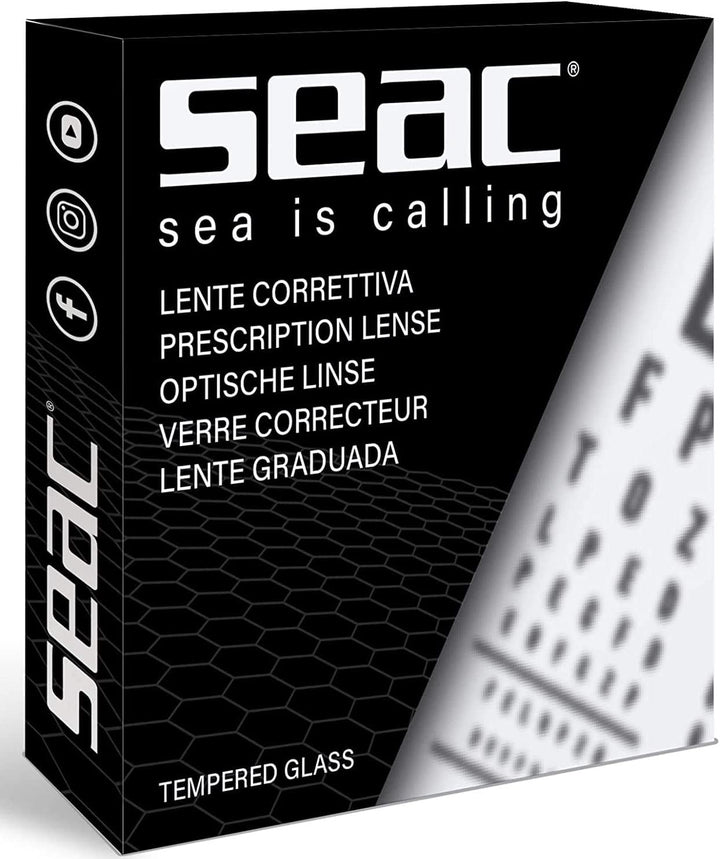 Seac Extreme optische Glaeser, Korrekturlinse für Tauchmaske in beide Richtungen -1,5 D., -1,5 D.