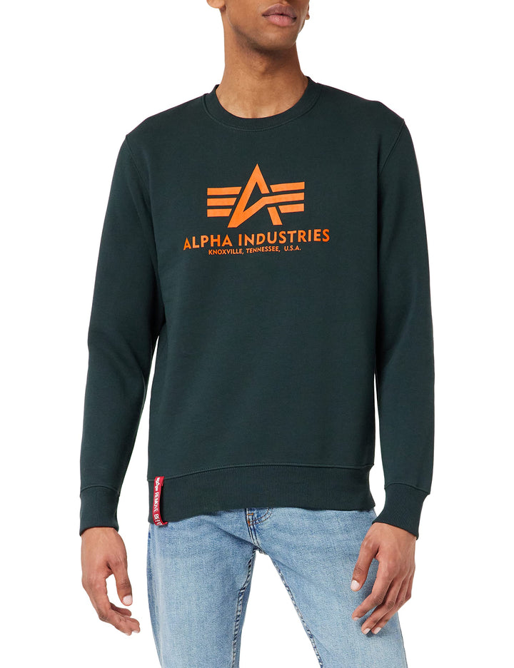 ALPHA INDUSTRIES Herren Basic Sweater Sweatshirt für Herren Sweatshirt (1er Pack) M Dark Petrol, M D