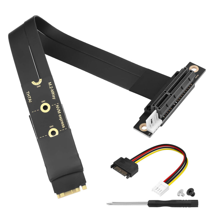 CERRXIAN M.2 NGFF NVMe M Key zu PCIE 3.0 4X Grafikkarten-Riser-Adapterkarte M.2 Key M zu PCI-E 4X Ve