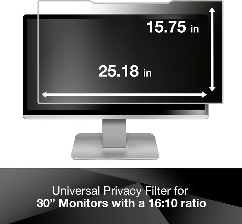 3M PF30.0W Blickschutzfilter Standard für Desktops 75,5 cm Weit (entspricht 30,0"Weit) 16:10, 75,5 c