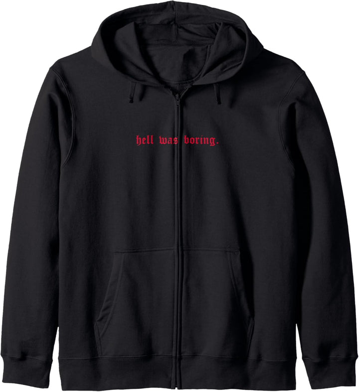 Hell was Boring Aesthetic Gothic Grunge Satan Goth Clothing Kapuzenjacke