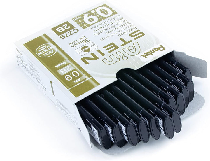 Pentel C279-2BO Ain Stein Feinmine, Strichstärke 0.9 mm, Härtegrad 2B, 36 Minen je Dose, 2B