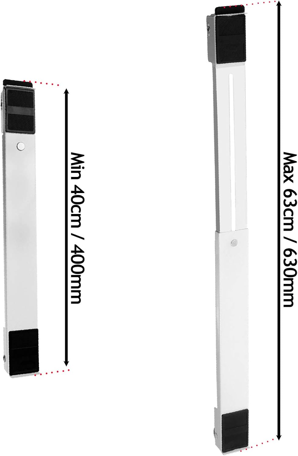 Spares2go Universal-Rollwagen für Kühl-/Gefrierschrank, ausziehbar (40-63 cm, max. 160 kg, 2 Stück)