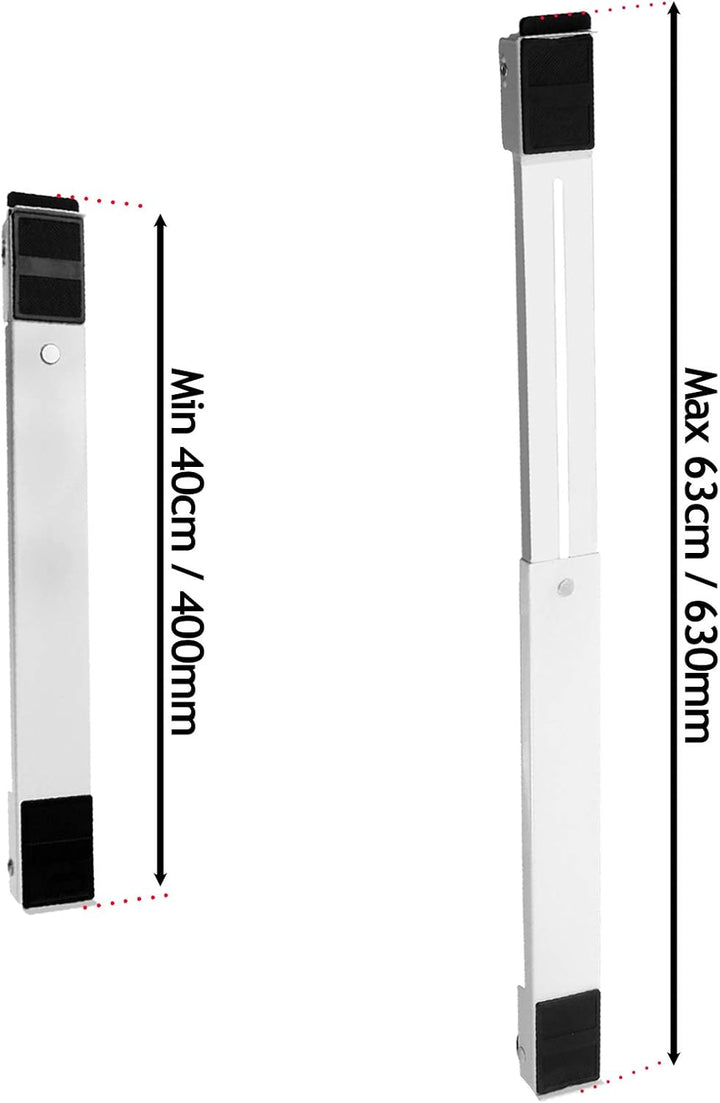 Spares2go Universal-Rollwagen für Kühl-/Gefrierschrank, ausziehbar (40-63 cm, max. 160 kg, 2 Stück)
