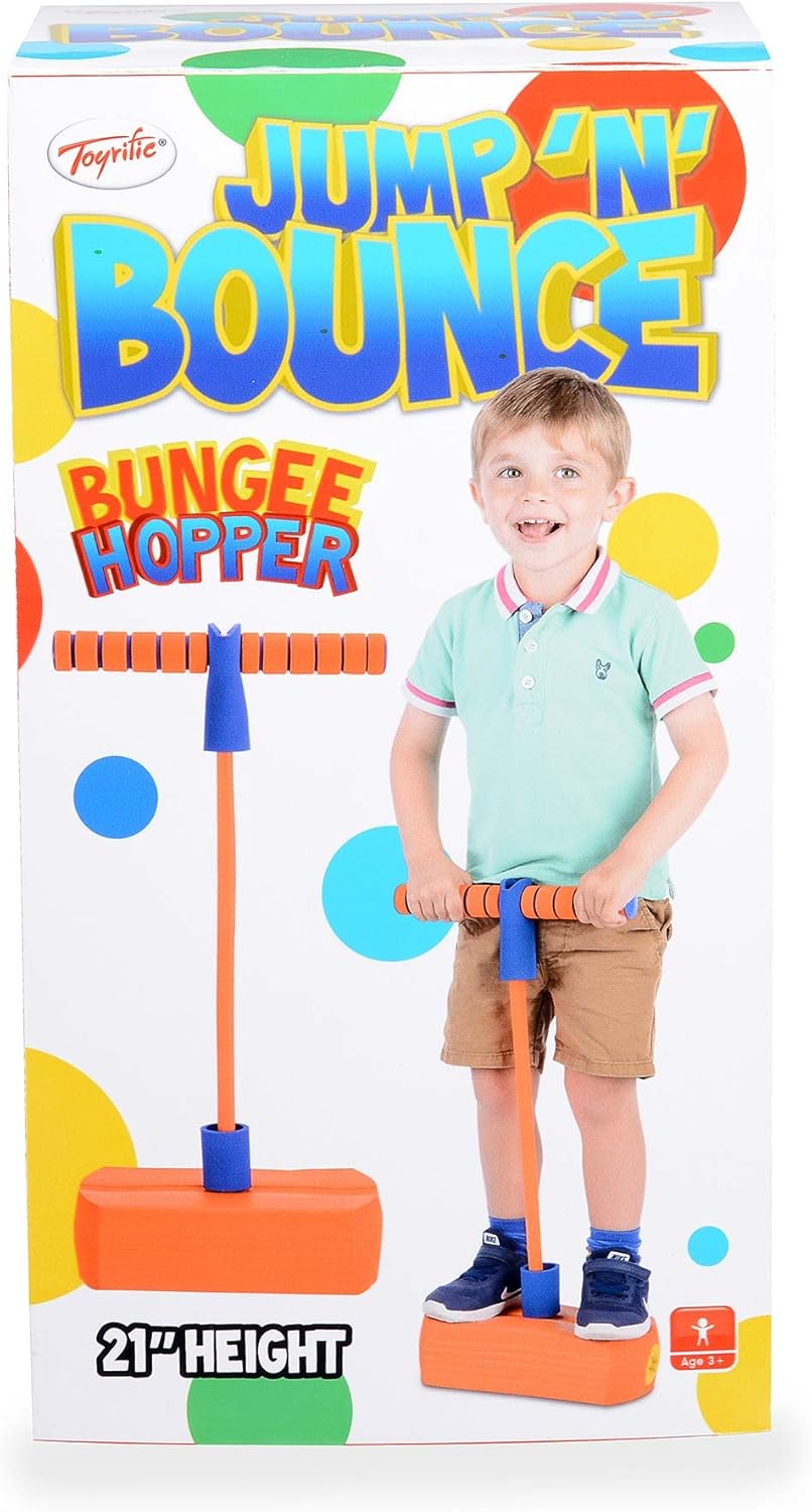 Jump 'n' Bounce TY5973 K-REY-TY5973 Bungee Hopper weicher Pogo-Stick, Schwarz