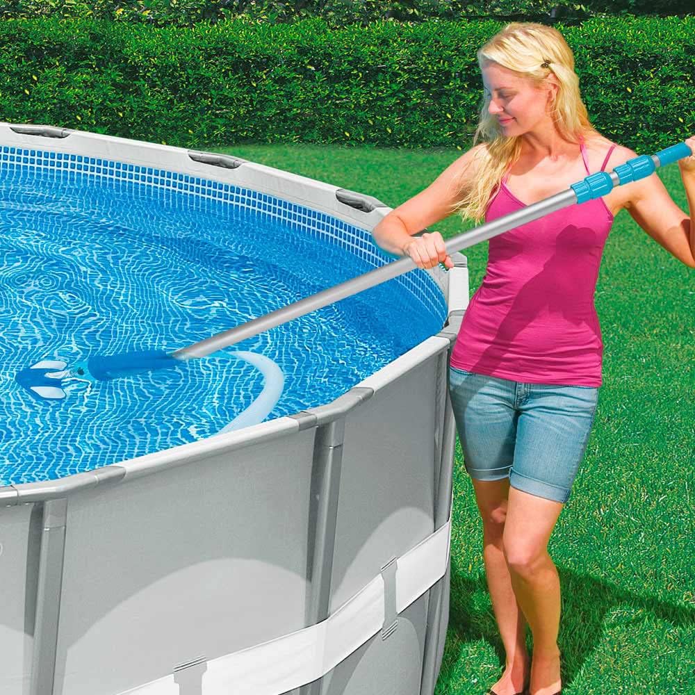 Intex Telescoping Aluminum Stiel - Poolzubehör - Alu Teleskopstange Poolreinigung - 279 cm Single, S