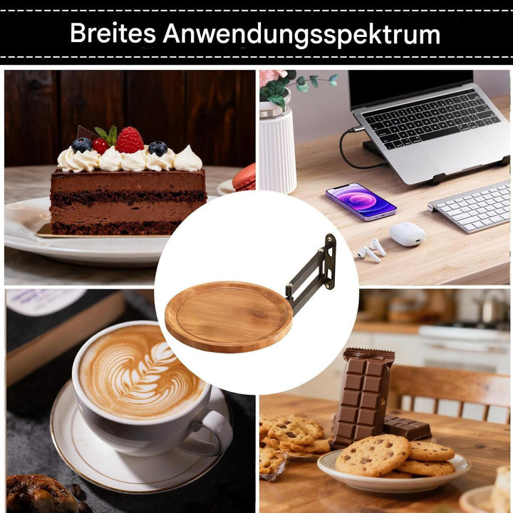 Wandmontierbarer Klapptisch | Ausziehbare Wand Schreibtisch | Runder Klappbarer Tisch - Für Küche Ba