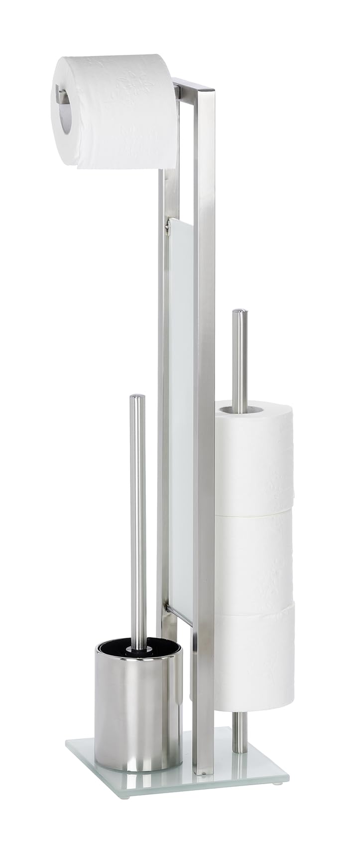 WENKO Stand WC-Garnitur Rivalta, mit integriertem Toilettenpapierhalter und WC-Bürstenhalter, in ros