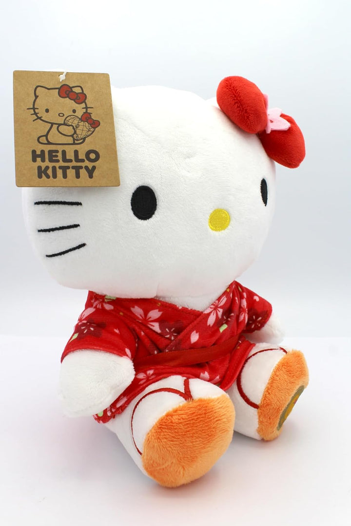 Joy Toy Hello Kitty mit Kimono ECO-Plüsch 14x13x24 cm | Official Licensed Sanrio Plush, Kimono