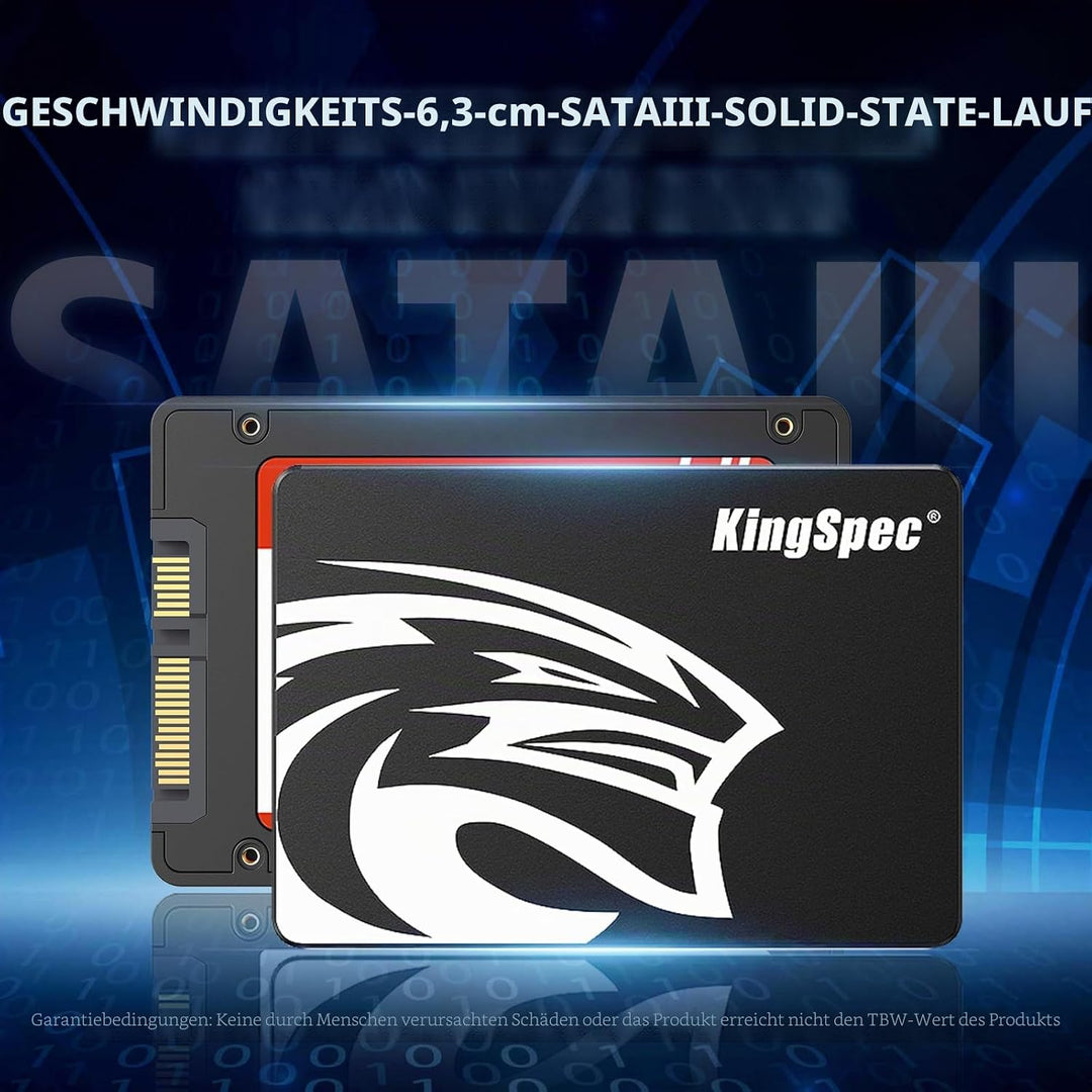 KingSpec 512GB 2 5 Zoll SATA SSD, 2.5 inch SATA III 6Gb/s Interne Solid State Festplatte - 3D NAND F