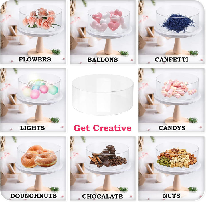 Nynelly Tortenständer aus Acryl, Acryl Tortenständer Befüllbar, Kuchentrenner, Acryl-Kuchenständer,R