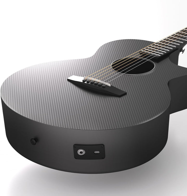 Enya X3 PRO Gitarre Set - 41 Zoll Schwarz Kohlefaser Elektro-Akustische Gitarren für Kinder Erwachse