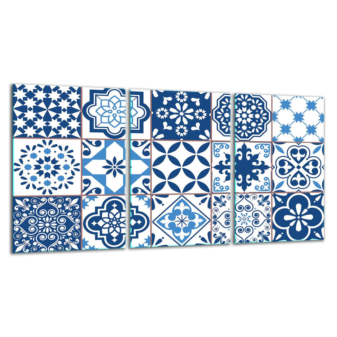 TMK ArtDeko Herdabdeckplatte 3 Teilig 3x30x52 cm - Spritzschutz Herdabdeckung – Herdschutz aus Siche