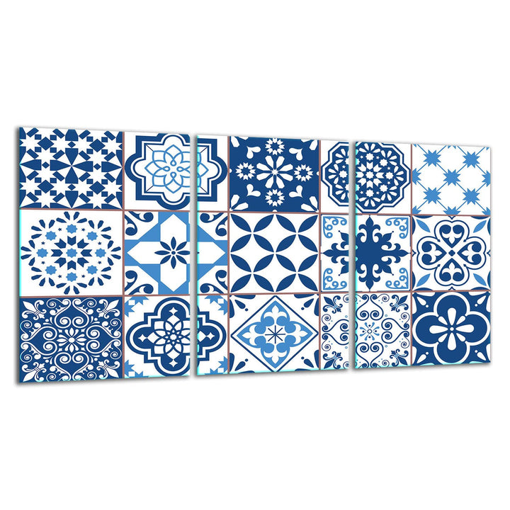 TMK ArtDeko Herdabdeckplatte 3 Teilig 3x30x52 cm - Spritzschutz Herdabdeckung – Herdschutz aus Siche