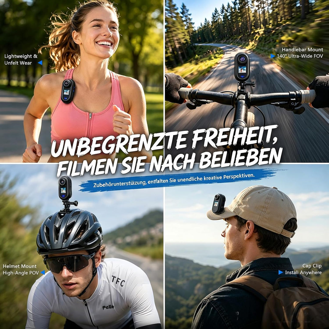 4K Body Cam Daumengrösse Magnetische Tragbare WiFi Wasserdicht POV Kamera | Mit Zubehör, Körperkamer