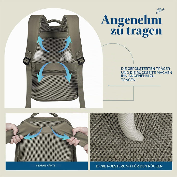 Lossga Für Ryanair Handgepäck 40x20x25 Handgepäck Rucksack Reiserucksack Flugzeug Rucksack 40x20x27