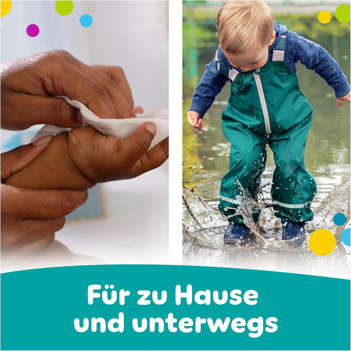 Pampers Fresh Clean Feuchttücher 12 Packungen mit 52 Stück, 624 Feuchttücher, milder Duft, auch für