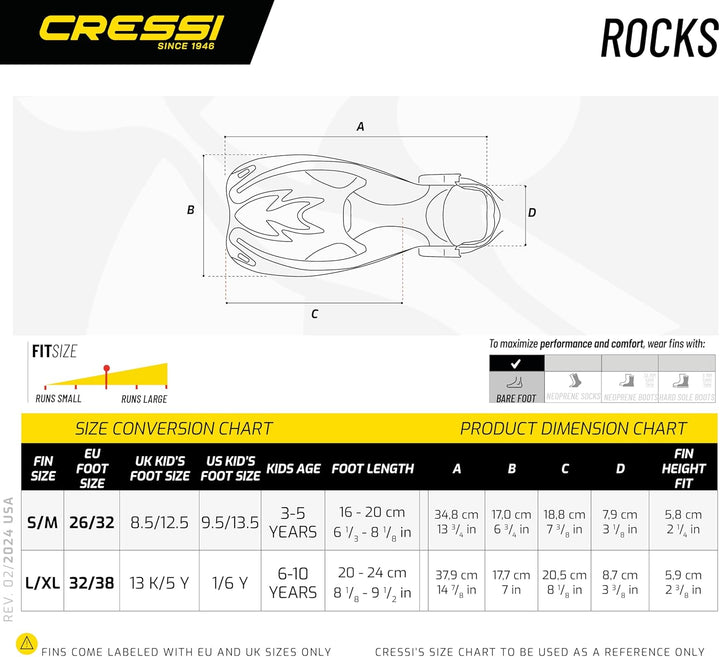 Cressi Rocks Kids Set, Purple/Blue, L/XL