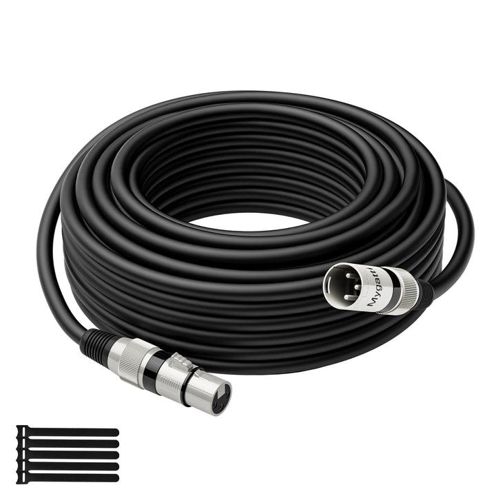 XLR-Kabel Mikrofonkabel 10m(schwarz),Stecker auf Buchse,3 polig abgeschirmt ausbalanciert Patchkabel