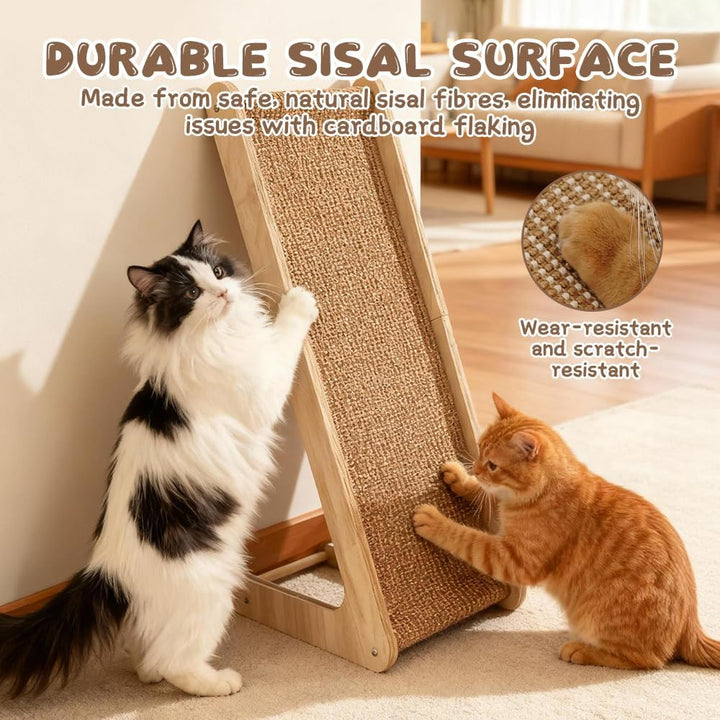 Kratzbrett Katze, 72 cm Hohe L-förmiger Kratzpappe für Katzen, Sisal Kratzbretter Katze, Verschleiss