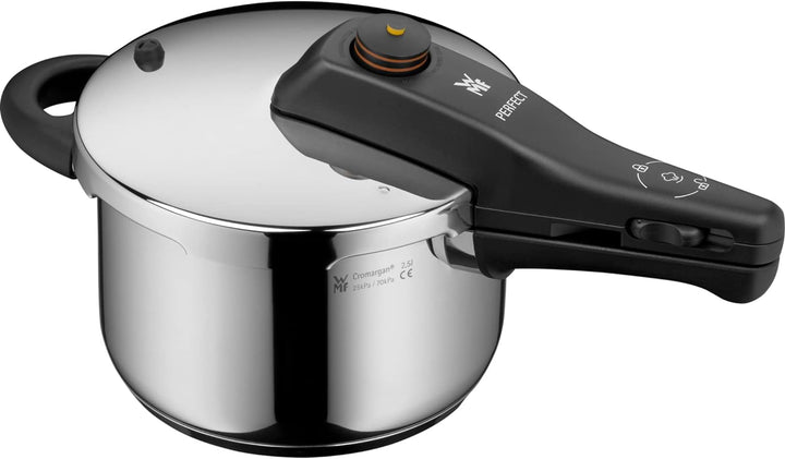 WMF Perfect Schnellkochtopf Induktion 2,5l, Dampfkochtopf, grosses Kochsignal, 2 Kochstufen, abnehmb