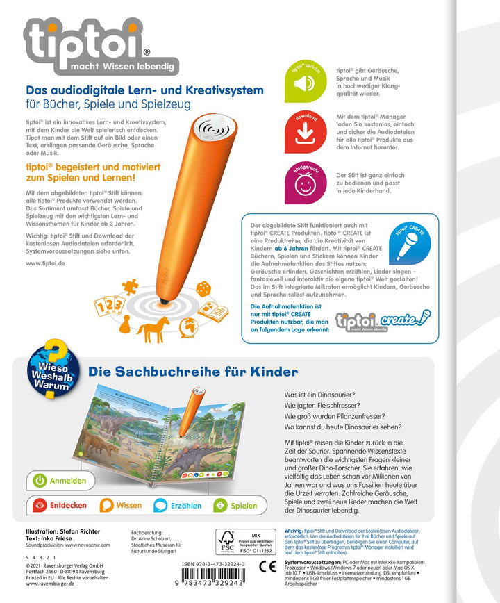 tiptoi® Wieso? Weshalb? Warum? Wir entdecken die Dinosaurier: Nur zusammen mit dem tiptoi-Stift spie