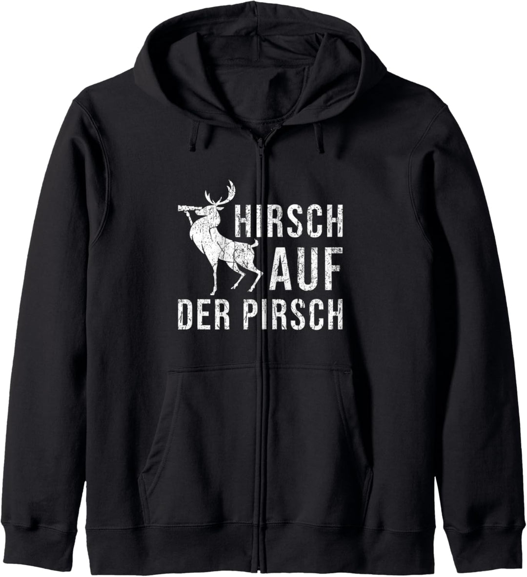 Hirsch auf der Pirsch Dirndl Spruch lustig Kapuzenjacke