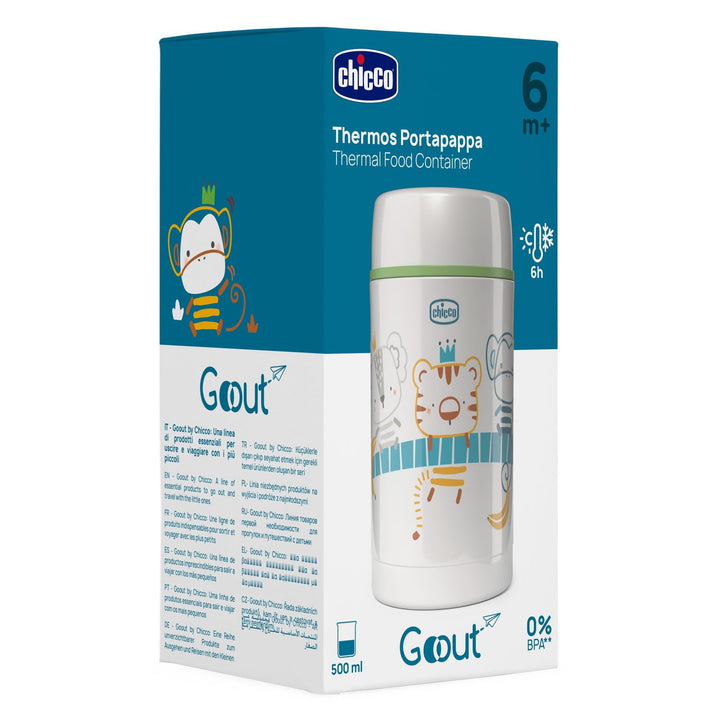 Chicco Thermobehälter für Lebensmittel, Thermo-Babynahrungsgeschirr, hält die Temperatur bis zu 6 St