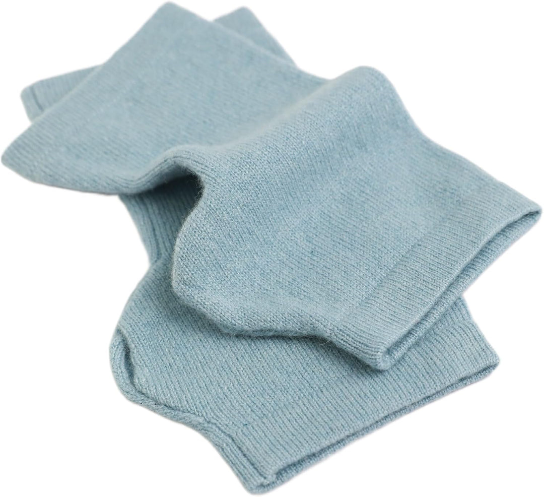Kaschmir-Wolle Damen Pulswärmer fingerlose Handschuhe Hand-Stulpen 19 cm X 10 cm Schwarz, 19 cm X 10