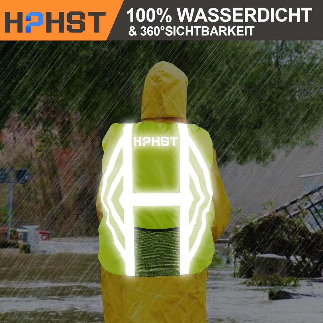 Regenschutz für Rucksäcke Schulranzen(21-45L), Wasserdichter Rucksack Regenhülle Regencape mit Refle