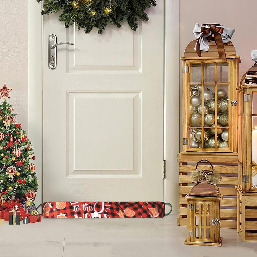 Weihnachts-Tür-Zugluftstopper, Untertür-Zugluftstopper | 32-Zoll-Tür-Zugluftblocker mit Weihnachtsmo