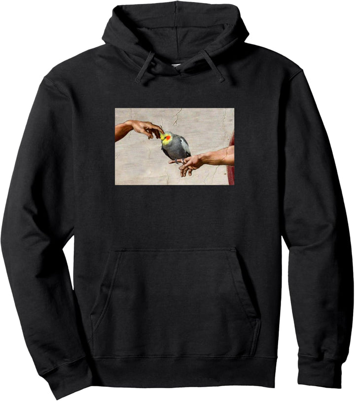 Eine Birne kratzen, Birb memes Michelangelo Nymphensittich Pullover Hoodie