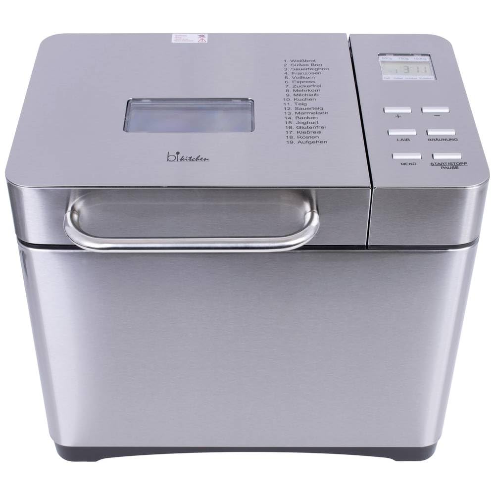 Silva-Homeline bake 501 Brotbackautomat, 19 Backprogramme, 650W, Edelstahl,
