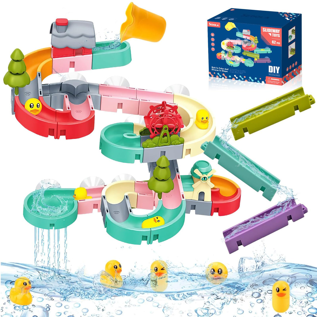Bath Toys, Shyllin Badewannen Spielzeug ab 1 Jahr, Ente, Baum, Windmühle, Badespielzeug mit SaugnäPf