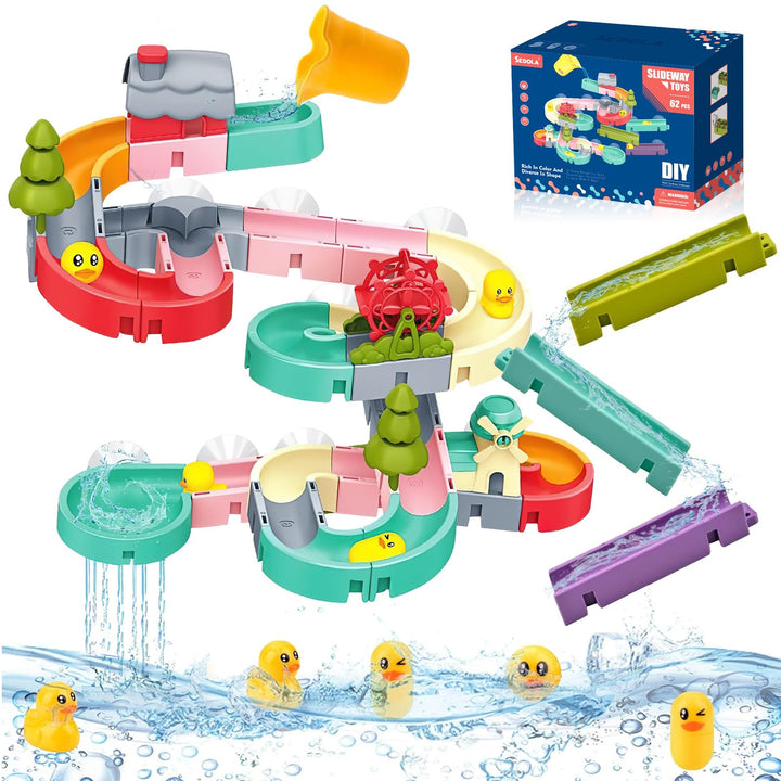 Bath Toys, Shyllin Badewannen Spielzeug ab 1 Jahr, Ente, Baum, Windmühle, Badespielzeug mit SaugnäPf