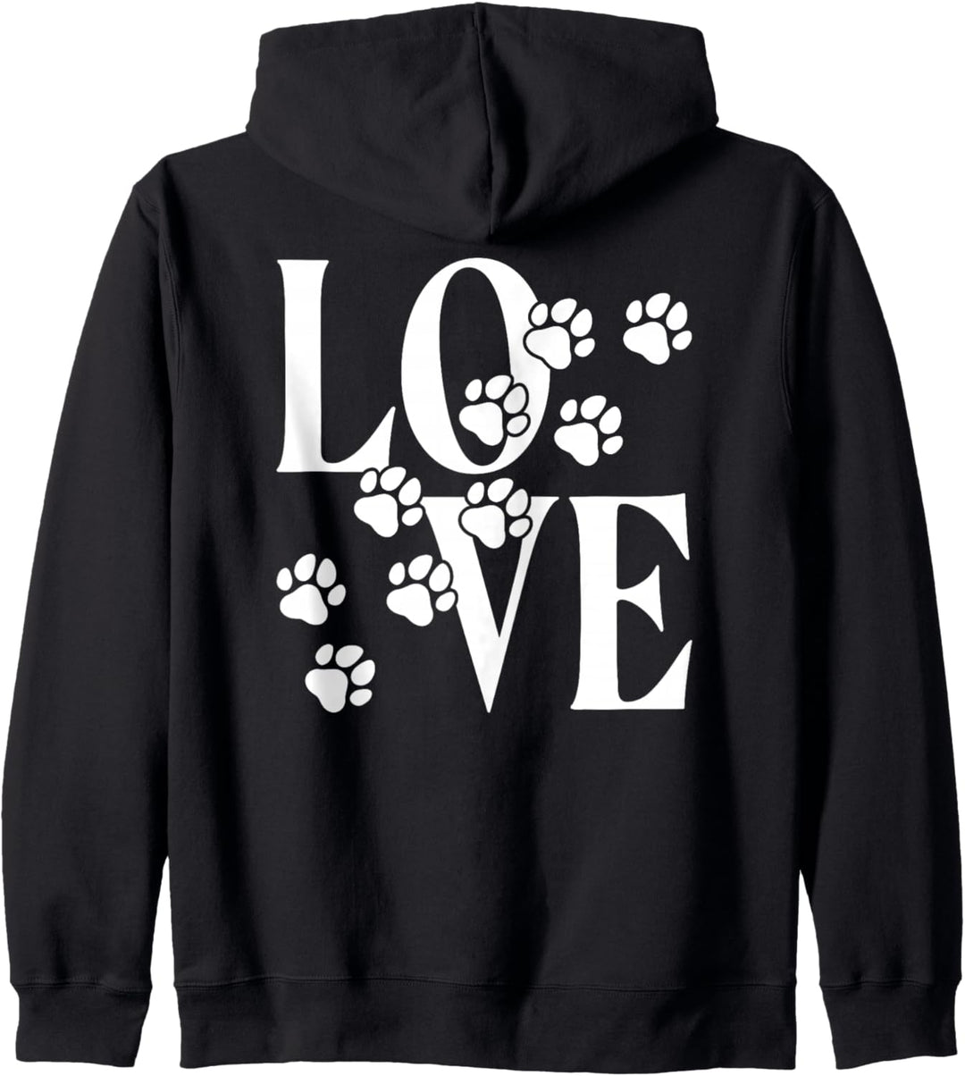 Love Hund Liebe Hundepfote Hundeliebe Fellnase Tatze Pfote Kapuzenjacke