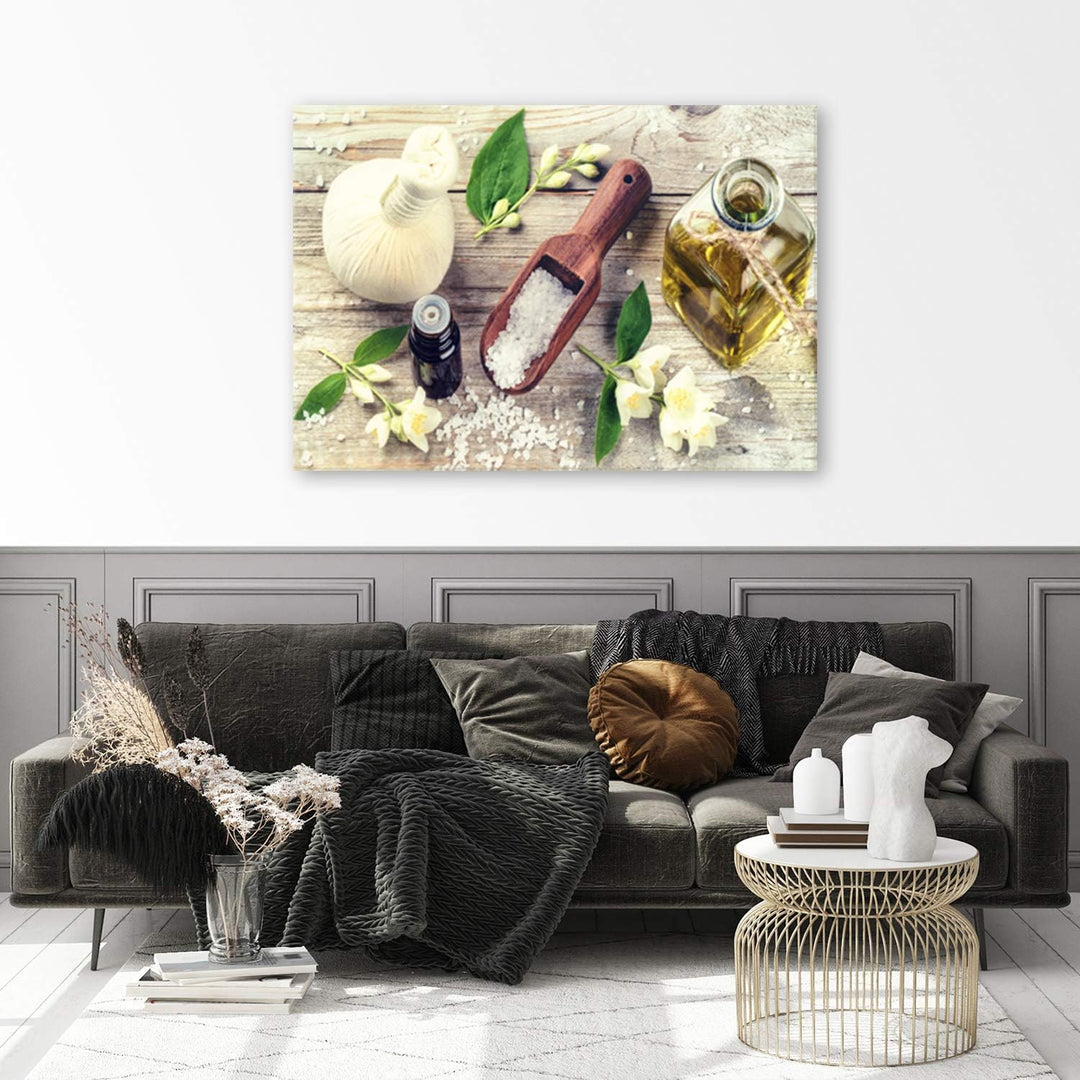 Feeby Bilder Essen Gewürzeküche 60x40 cm Wohnzimmer Schlafzimmer Büro Flur Küche Wandbilder Modern B