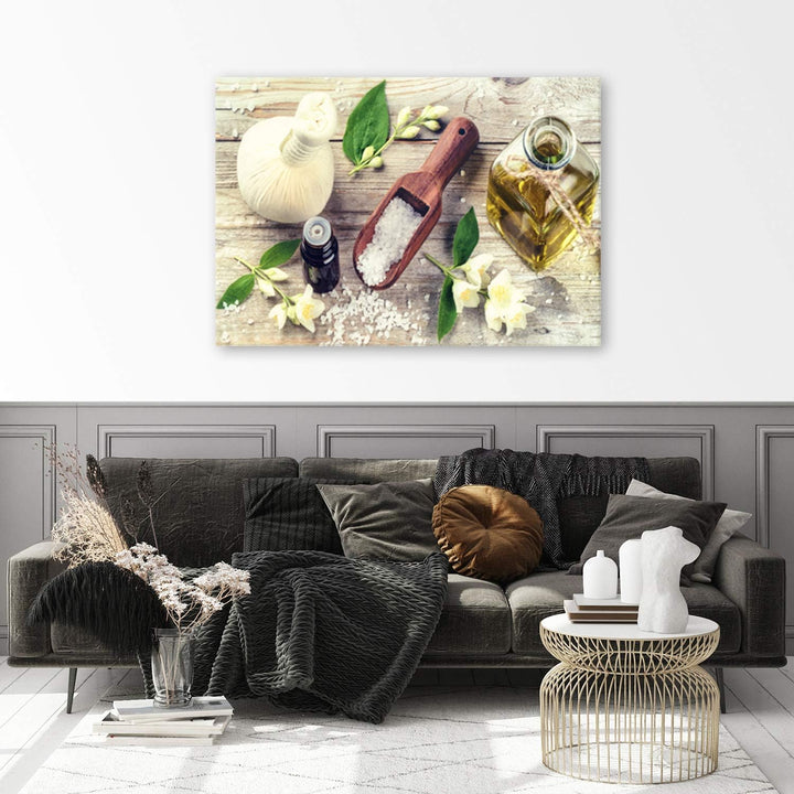 Feeby Bilder Essen Gewürzeküche 60x40 cm Wohnzimmer Schlafzimmer Büro Flur Küche Wandbilder Modern B